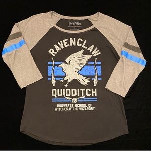 Harry Potter Ravenclaw Quidditch 3/4 Sleeve Shirt Size Unisex Large